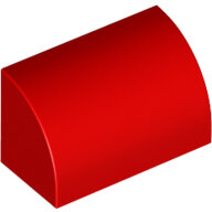 LEGO Red Slope, Curved 1 x 2 x 1 37352 - 6252037