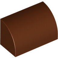 LEGO Reddish Brown Slope, Curved 1 x 2 x 1 37352 - 6311210