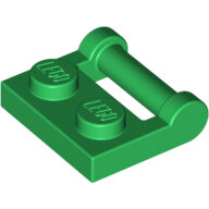 LEGO Green Plate, Modified 1 x 2 with Bar Handle on Side - Closed Ends 48336 - 4521931