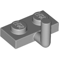 LEGO Light Bluish Gray Plate, Modified 1 x 2 with Bar Arm Up (Horizontal Arm 5mm) 4623b - 6261353