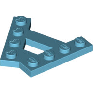 LEGO Medium Azure Wedge, Plate A-Shape with 2 Rows of 4 Studs 15706 - 6124250