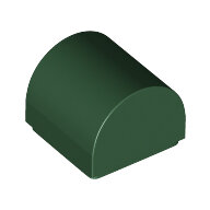 LEGO Dark Green Slope, Curved 1 x 1 x 2/3 Double 49307 - 6312450