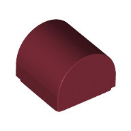 LEGO Dark Red Slope, Curved 1 x 1 x 2/3 Double 49307 - 6341471