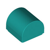 LEGO Dark Turquoise Slope, Curved 1 x 1 x 2/3 Double 49307 - 6295358