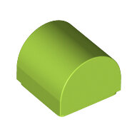 LEGO Lime Slope, Curved 1 x 1 x 2/3 Double 49307 - 6312452