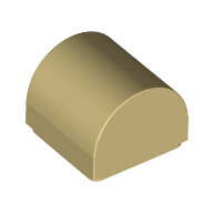 LEGO Tan Slope, Curved 1 x 1 x 2/3 Double 49307 - 6286329
