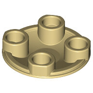 LEGO Tan Plate, Round 2 x 2 with Rounded Bottom (Boat Stud) 2654 - 4278422