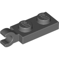 LEGO Dark Bluish Gray Plate, Modified 1 x 2 with Clip on End (Horizontal Grip) 63868 - 4581225