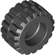 LEGO Black Tire 21mm D, x 12mm - Offset Tread Small Wide, Band Around Center of Tread 87697 - 4568644