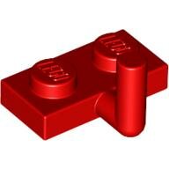LEGO Red Plate, Modified 1 x 2 with Bar Arm Up (Horizontal Arm 5mm) 4623b - 4611701