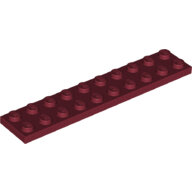 LEGO Dark Red Plate 2 x 10 3832 - 4223849