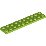 LEGO Lime Plate 2 x 10 3832 - 6151720