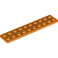 LEGO Orange Plate 2 x 10 3832 - 6264183