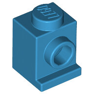 LEGO Dark Azure Brick, Modified 1 x 1 with Headlight 4070 - 6345712