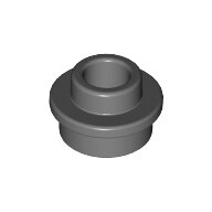 LEGO Dark Bluish Gray Plate, Round 1 x 1 with Open Stud 85861 - 6231765