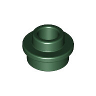 LEGO Dark Green Plate, Round 1 x 1 with Open Stud 85861 - 6230571