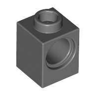 LEGO Dark Bluish Gray Technic, Brick 1 x 1 with Hole 6541 - 4210639