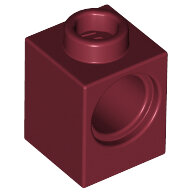 LEGO Dark Red Technic, Brick 1 x 1 with Hole 6541 - 6267414