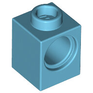 LEGO Medium Azure Technic, Brick 1 x 1 with Hole 6541 - 6145253