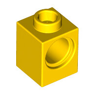 LEGO Yellow Technic, Brick 1 x 1 with Hole 6541 - 654124