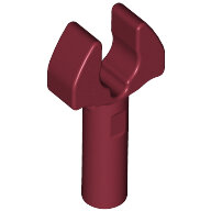 LEGO Dark Red Bar 1L with Clip Mechanical Claw - Cut Edges and Hole on Side 48729b - 6043506