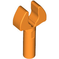 LEGO Orange Bar 1L with Clip Mechanical Claw - Cut Edges and Hole on Side 48729b - 6278159