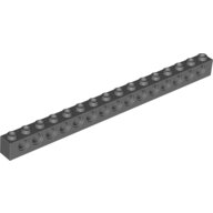 LEGO Dark Bluish Gray Technic, Brick 1 x 16 with Holes 3703 - 4256828