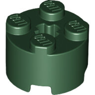 LEGO Dark Green Brick, Round 2 x 2 with Axle Hole 3941 - 6055770
