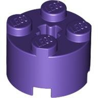LEGO Dark Purple Brick, Round 2 x 2 with Axle Hole 3941 - 4622176