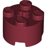 LEGO Dark Red Brick, Round 2 x 2 with Axle Hole 3941 - 6052785