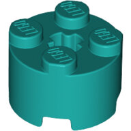 LEGO Dark Turquoise Brick, Round 2 x 2 with Axle Hole 3941 - 6290502