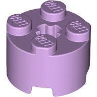 LEGO Lavender Brick, Round 2 x 2 with Axle Hole 3941 - 6223600