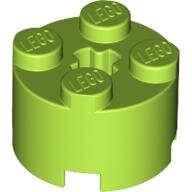 LEGO Lime Brick, Round 2 x 2 with Axle Hole 3941 - 4279733