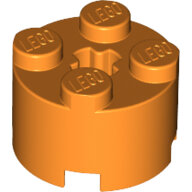 LEGO Orange Brick, Round 2 x 2 with Axle Hole 3941 - 4141089