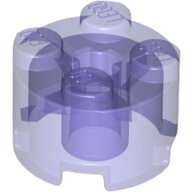LEGO Trans-Purple Brick, Round 2 x 2 with Axle Hole 3941 - 6372260