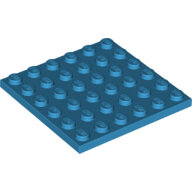 LEGO Dark Azure Plate 6 x 6 3958 - 6211361
