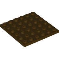 LEGO Dark Brown Plate 6 x 6 3958 - 6162898