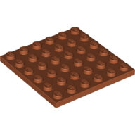 LEGO Dark Orange Plate 6 x 6 3958 - 6310668