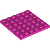 LEGO Dark Pink Plate 6 x 6 3958 - 6267536