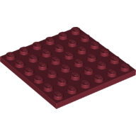 LEGO Dark Red Plate 6 x 6 3958 - 6173945