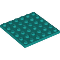 LEGO Dark Turquoise Plate 6 x 6 3958 - 6251830