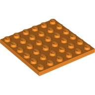 LEGO Orange Plate 6 x 6 3958 - 6052391