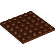 LEGO Reddish Brown Plate 6 x 6 3958 - 4217848