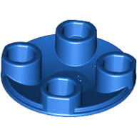 LEGO Blue Plate, Round 2 x 2 with Rounded Bottom (Boat Stud) 2654 - 4278276