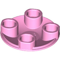 LEGO Bright Pink Plate, Round 2 x 2 with Rounded Bottom (Boat Stud) 2654 - 4657974