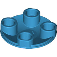LEGO Dark Azure Plate, Round 2 x 2 with Rounded Bottom (Boat Stud) 2654 - 6144148