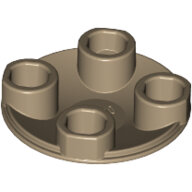 LEGO Dark Tan Plate, Round 2 x 2 with Rounded Bottom (Boat Stud) 2654 - 6353064