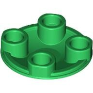 LEGO Green Plate, Round 2 x 2 with Rounded Bottom (Boat Stud) 2654 - 4558618