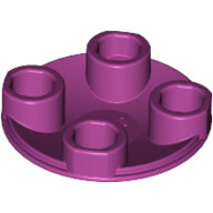 LEGO Magenta Plate, Round 2 x 2 with Rounded Bottom (Boat Stud) 2654 - 6143445
