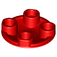 LEGO Red Plate, Round 2 x 2 with Rounded Bottom (Boat Stud) 2654 - 4278275
